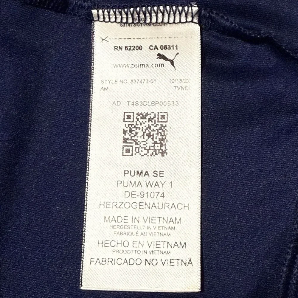 Puma x Volition America Vest Men’s L Navy Blue Performance Cover Golf Full Zip